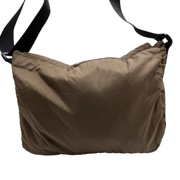 LOLË Brown 100% Nylon Crossbody Messenger Bag Quilted Puffer Design Rare - Picture 3 of 10